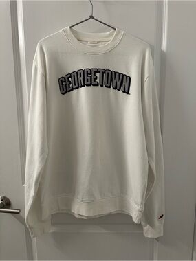 Source Unknown White Georgetown Crewneck Sweatshirt
